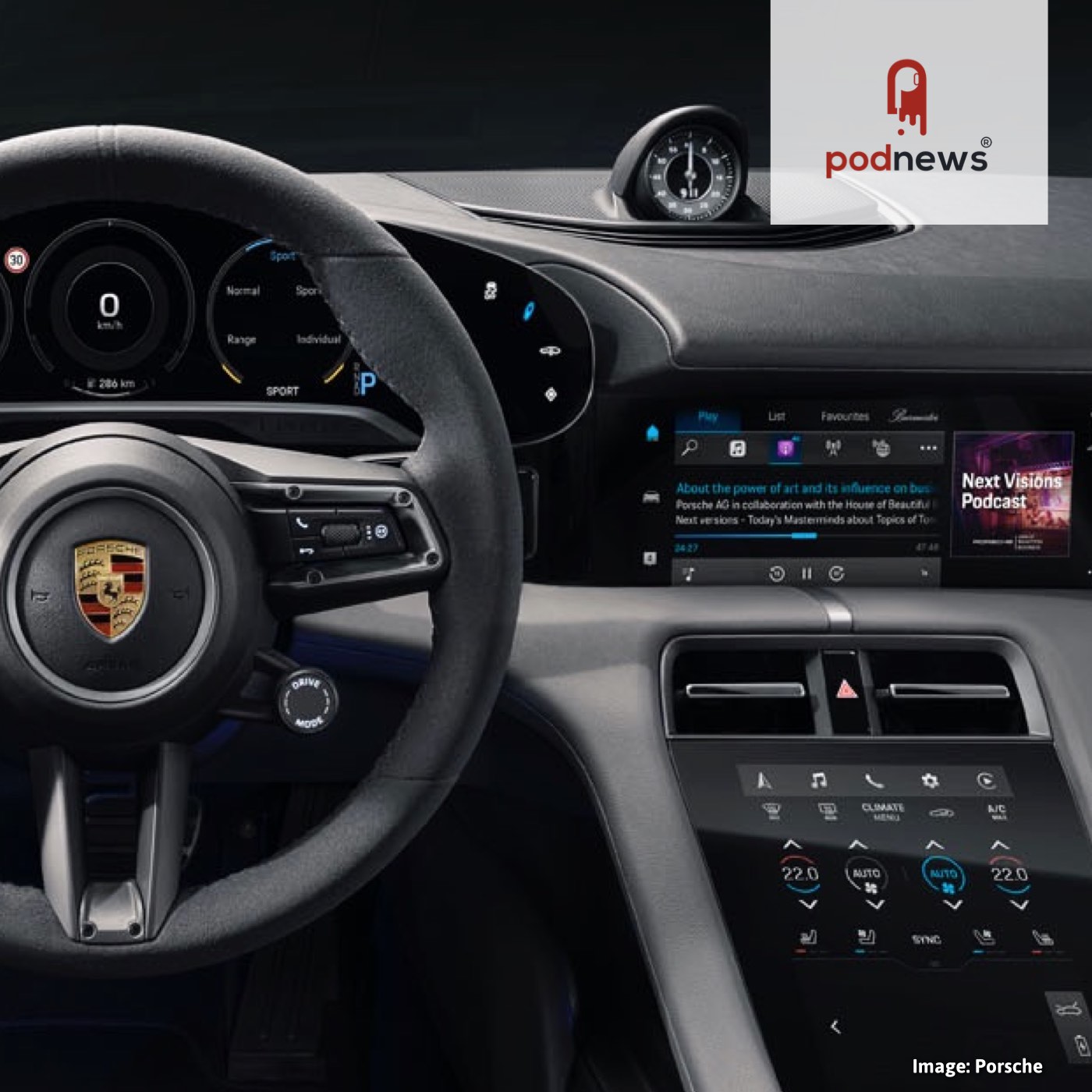 This Porsche comes with Apple Podcasts