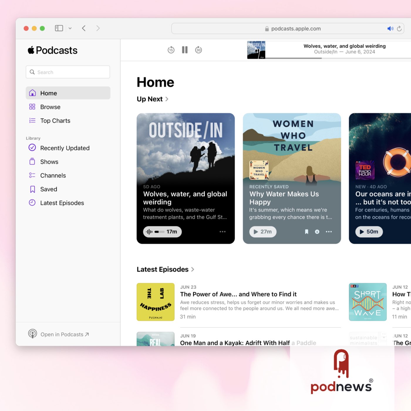 Apple Podcasts is now on the web… and Android