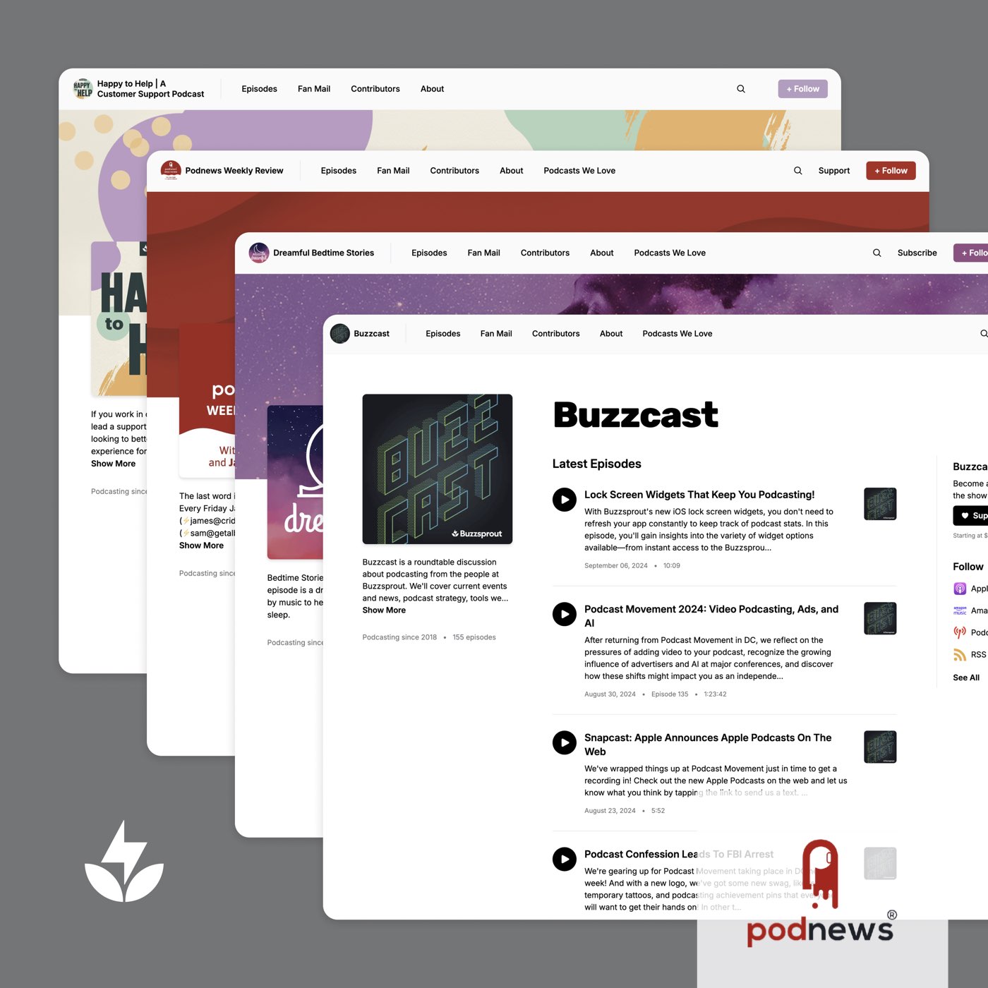 Buzzsprout rolls out redesigned podcast websites