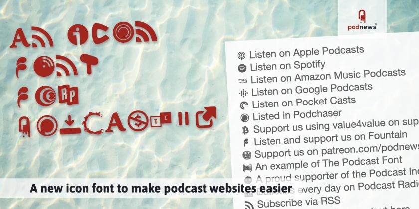 An example of the podcast font