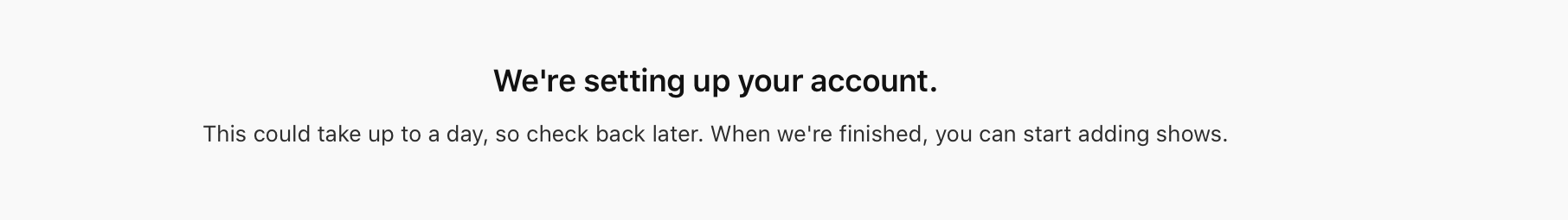 Setting up your account