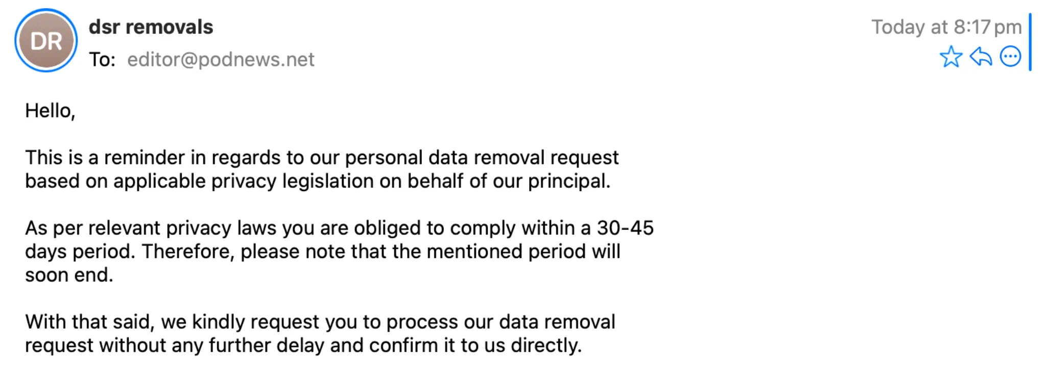 Another response
