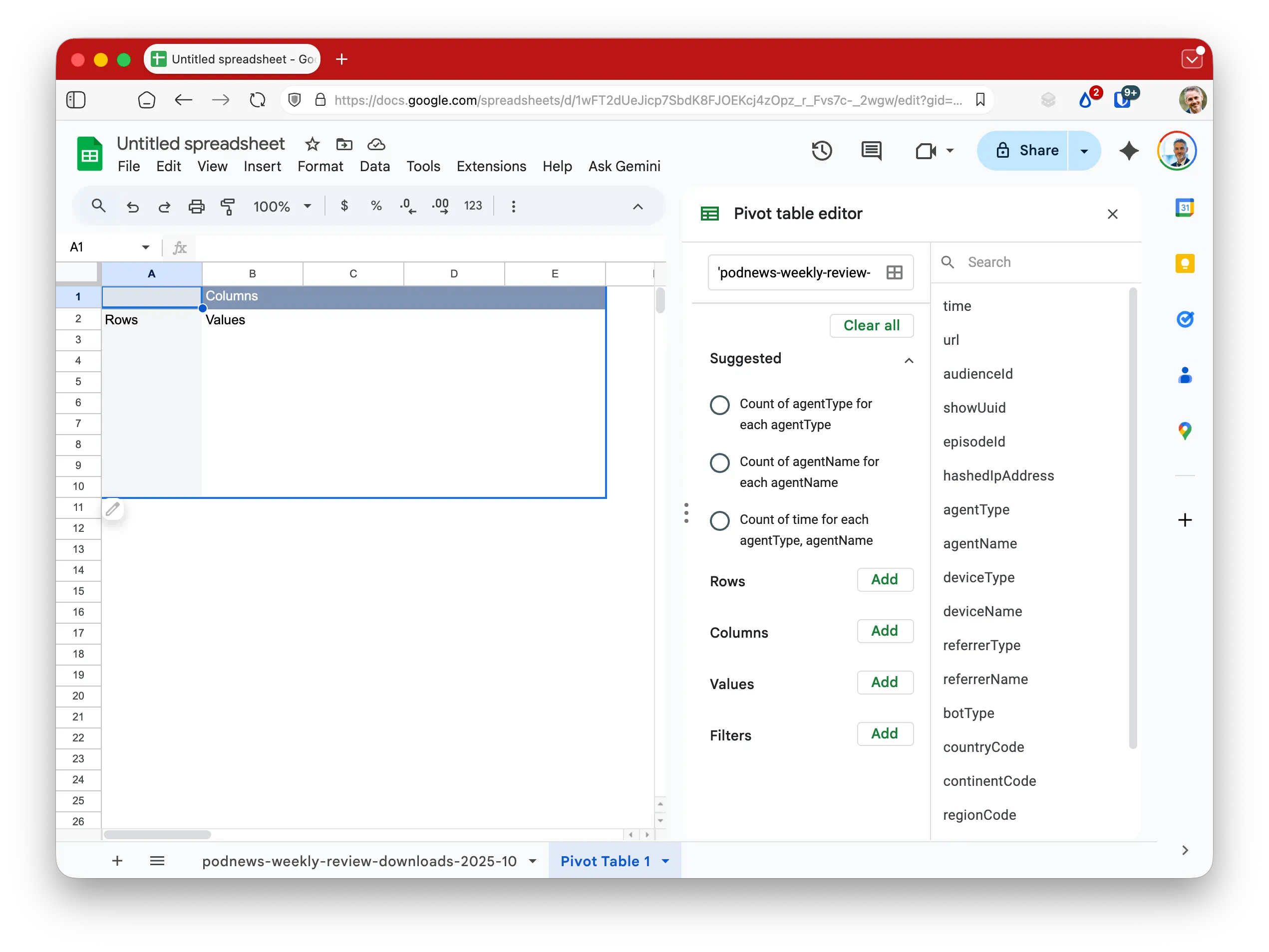 My First Pivot Table