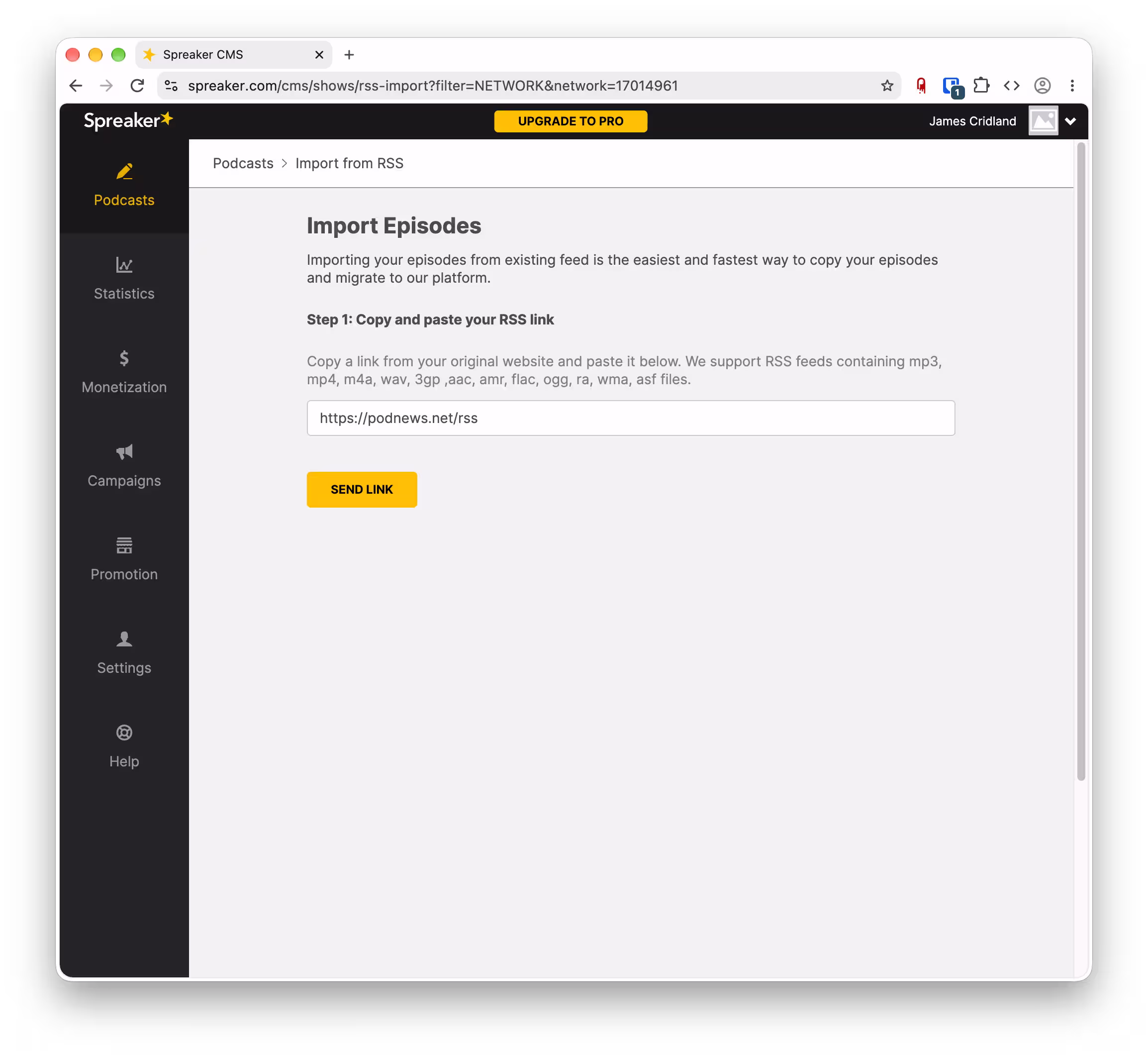 Import Episodes