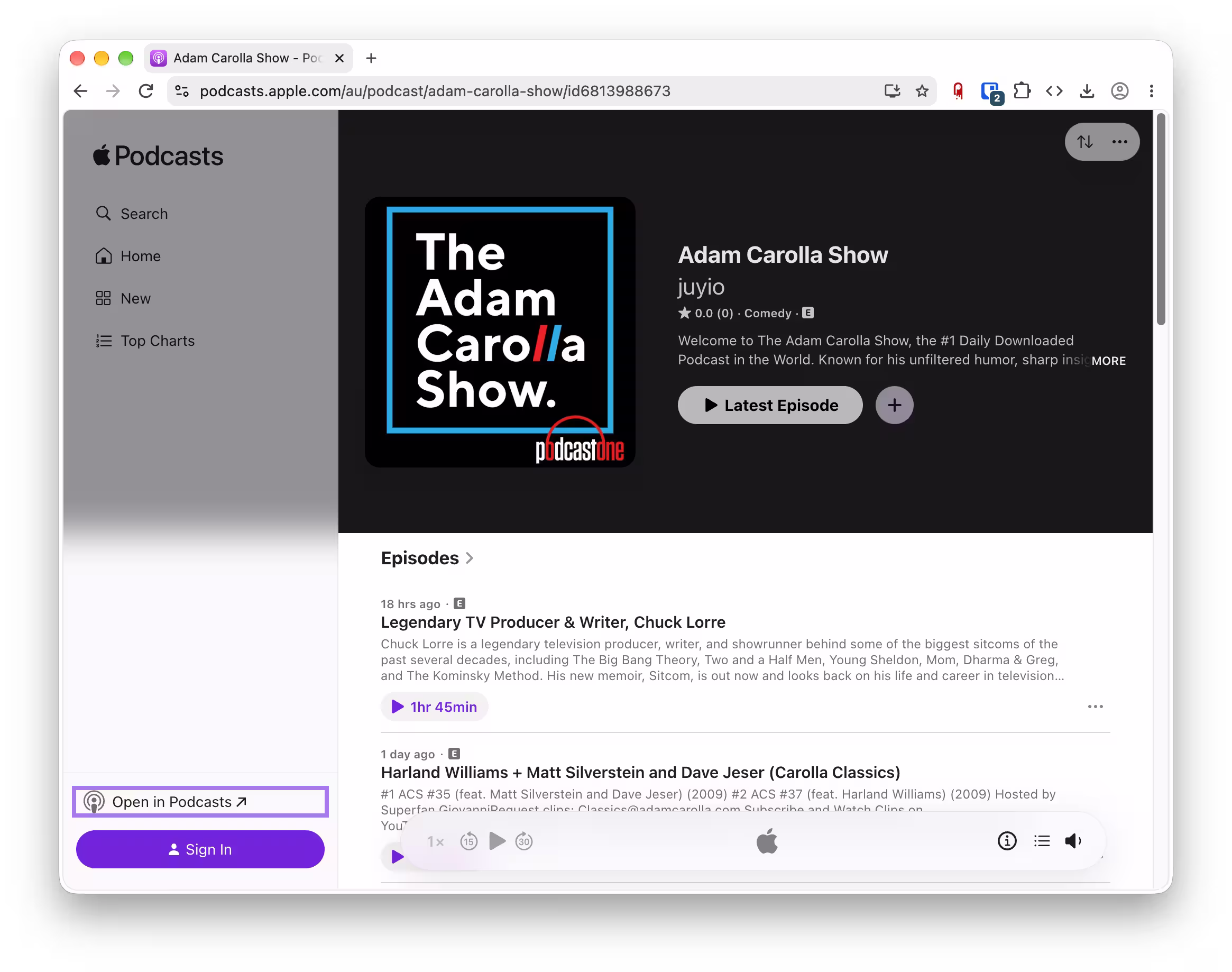 Adam Carolla, but not